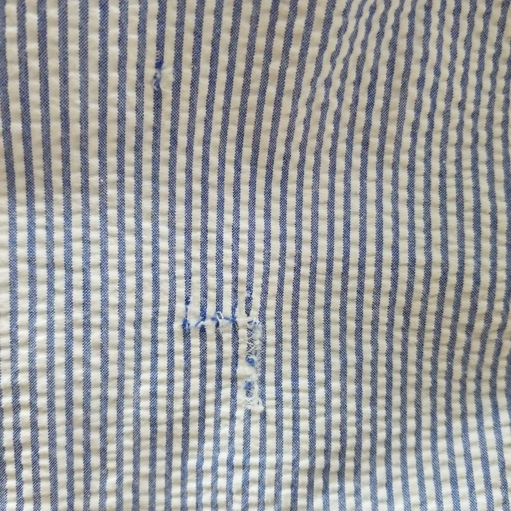 Ralph Lauren shirt Large 16/18 seersucker striped button down polo preppy cotton